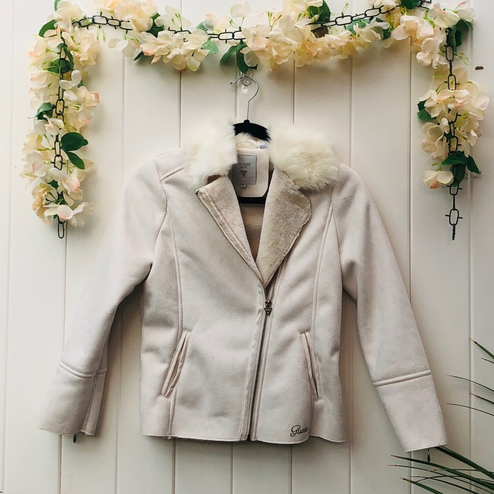 Guess girls faux-suede jacket. New, never worn!